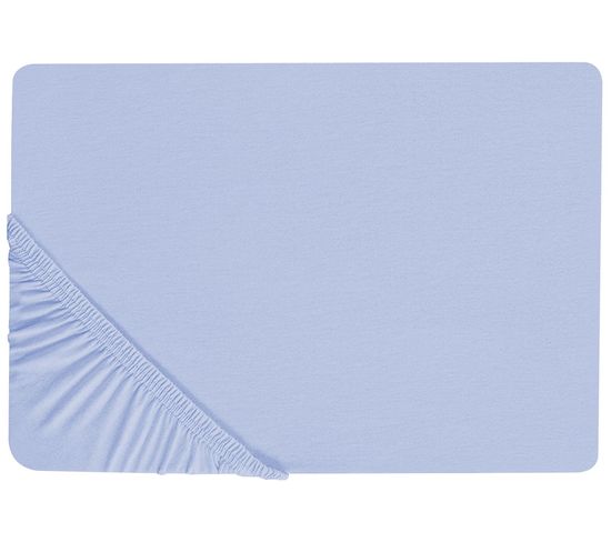 Drap-housse En Coton 140 X 200 Cm Bleu Clair Janbu
