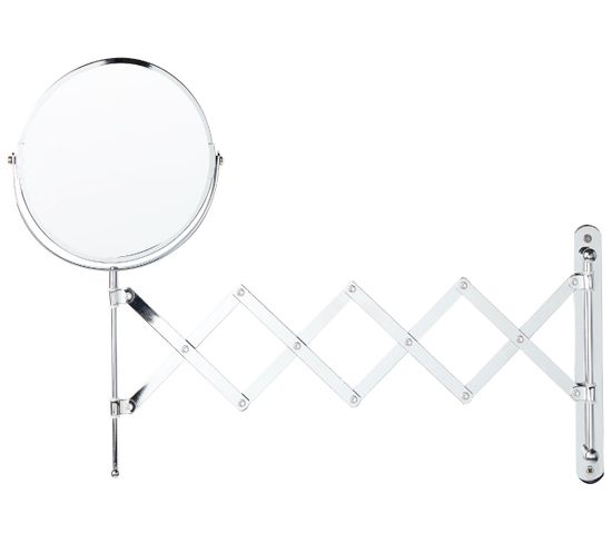 Miroir Mural à Maquillage Argenté Ø 19 Cm Yvelines