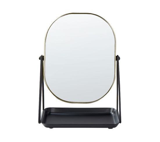 Miroir De Maquillage 20 X 22 Cm Doré Correze