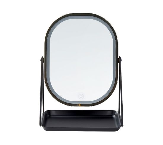 Miroir De Maquillage Avec LED 20 X 22 Cm Doré Dordogne