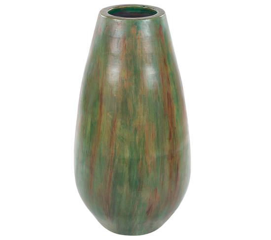 Terre Cuite Vase Décoratif 50 Vert Marron Amfisa