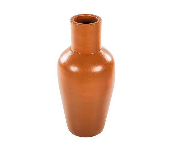 Terre Cuite Vase Décoratif 37 Orange Karfi