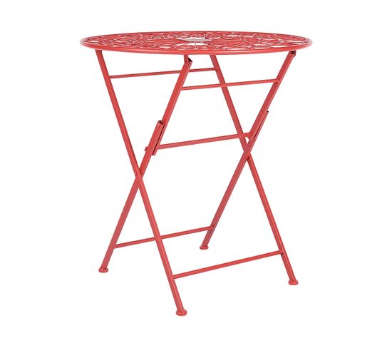 Table Bistrot Ø 70 Cm Rouge Scario