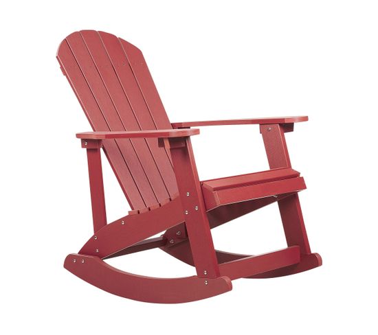 Chaise De Jardin à Bascule Rouge Adirondack