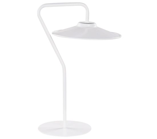 Lampe De Table LED Métal Blanche Galetti