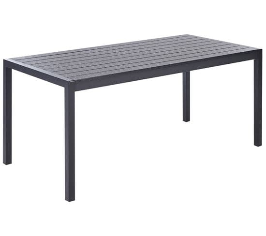 Table De Jardin 180 X 90 Cm Noir Vernio