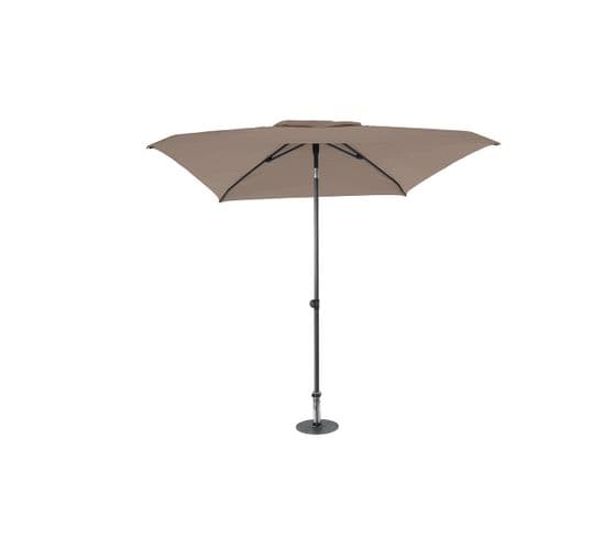 Parasol Droit Inclinable 2x2,5 M Rectangulaire Taupe Chiné   Mwh®