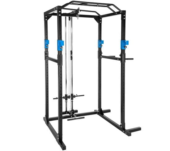 Cage De Musculation, Rack De Musculation, Station De Fitness - Noir/bleu