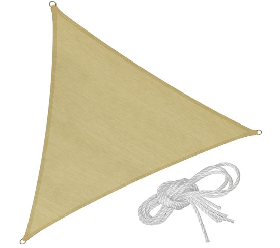 Voile D'ombrage Triangulaire, Beige - 400 X 400 X 400 Cm