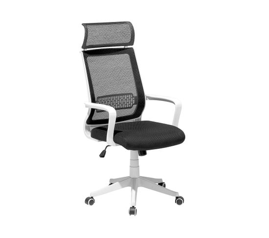Chaise De Bureau Design Noir Blanc Leader