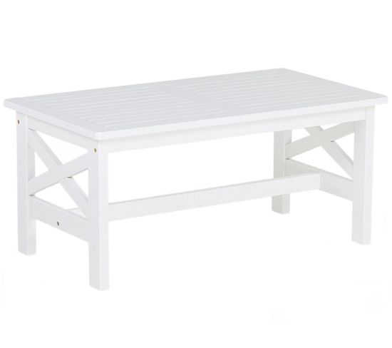 Table En Bois D'acacia Blanc 100 X 55 Cm Baltic