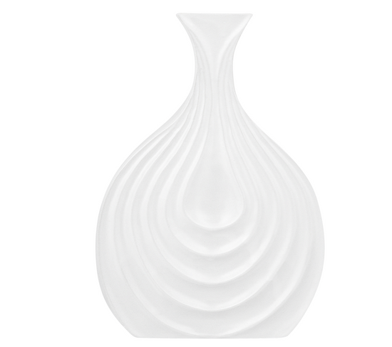 Grès Vase Décoratif 25 Blanc Thapsus