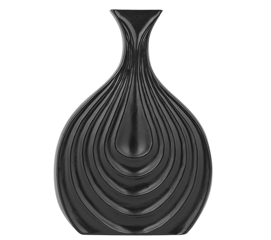 Grès Vase Décoratif 25 Noir Thapsus