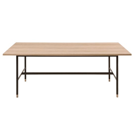 Table Rectangulaire En Bois Et Métal Noir L200 - Jersey