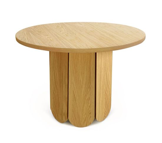 Table à Manger Ronde Design "soft" 98cm Chêne