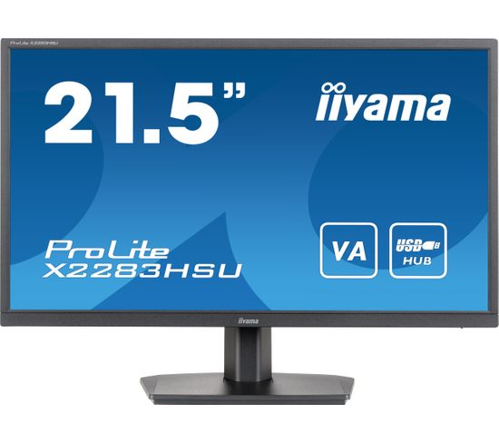 Ecran PC - Iiyama Prolite X2283hsu-b1 - 21.5 Fhd - Dalle Va - 1 Ms - 75hz - Hdmi / Displayport / Us