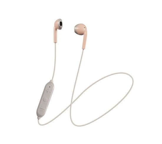 Écouteurs Bluetooth Intra-auriculaire Ha-f19bt-pte Rose Poudré, Gris Et Marron