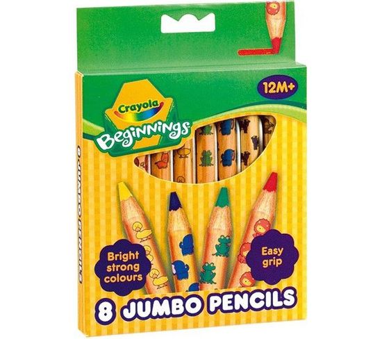 8 Maxi Crayons De Couleur