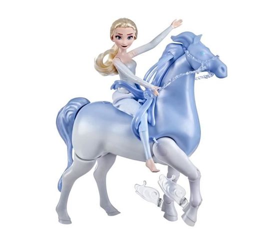 Disney La Reine Des Neiges 2  Poupee Princesse Disney Elsa 30 Cm Et Son Cheval Nokk Interactif 23cm