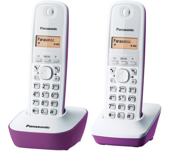 Téléphone Sans Fil Duo Dect Pourpre - Kxtg1612frf