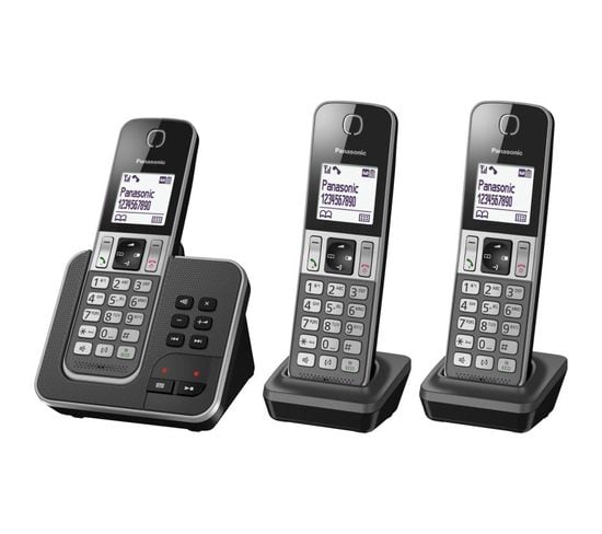 Téléphone Sans Fil répondeur 3 combinés - KX-TGD 323