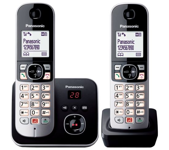Téléphone sans fil répondeur PANASONIC KX-TG6862FRB Duo