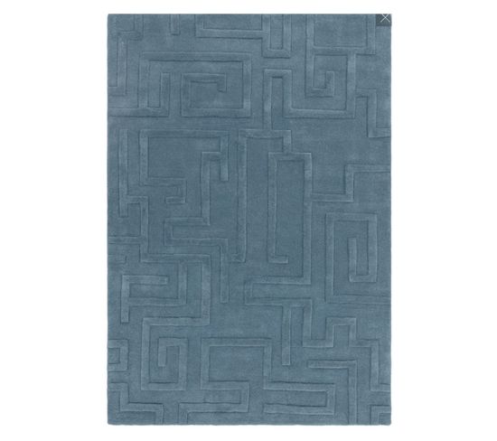 Tapis De Salon Zema En Laine - Bleu - 160x230 Cm