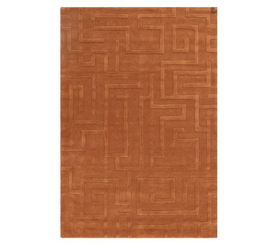 Tapis De Salon Zema En Laine - Orange - 160x230 Cm