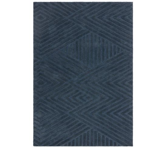 Tapis De Salon Jogan En Laine - Bleu - 200x290 Cm