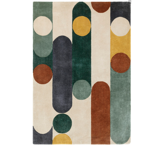 Tapis De Salon Moderne Et Design Cody En Polyester - Multicolore - 120x170 Cm