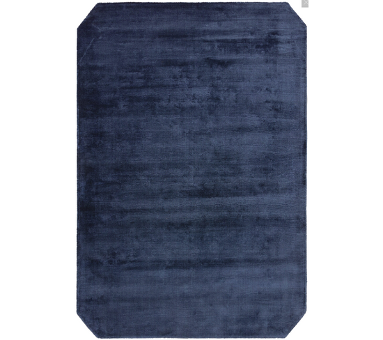 Tapis De Salon Moderne En Viscose Shaft En Viscose - Bleu - 160x230 Cm