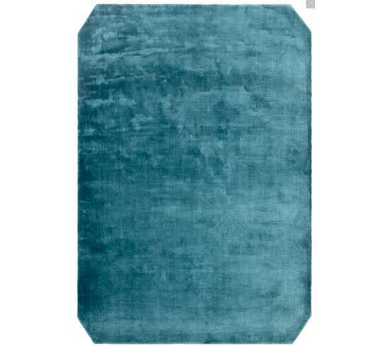 Tapis De Salon Moderne En Viscose Shaft En Viscose - Bleu Turquoise - 200x290 Cm