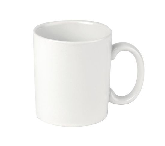 Tasses Mugs En Porcelaine Blanche  280 Ml - Boite De 12