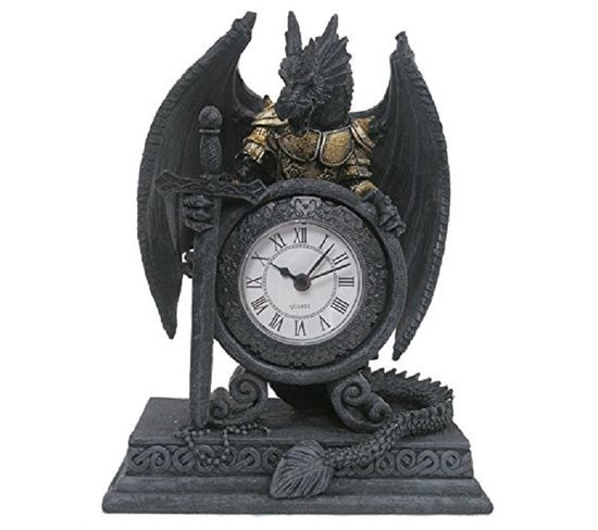 Horloge Dragon En Armure 20 Cm