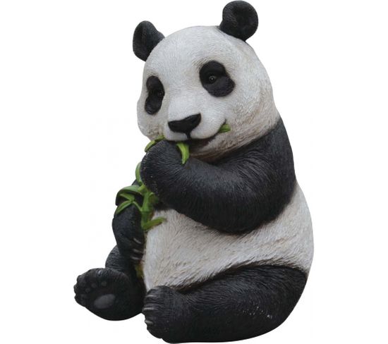Panda Mangeant De L'eucalyptus En Résine