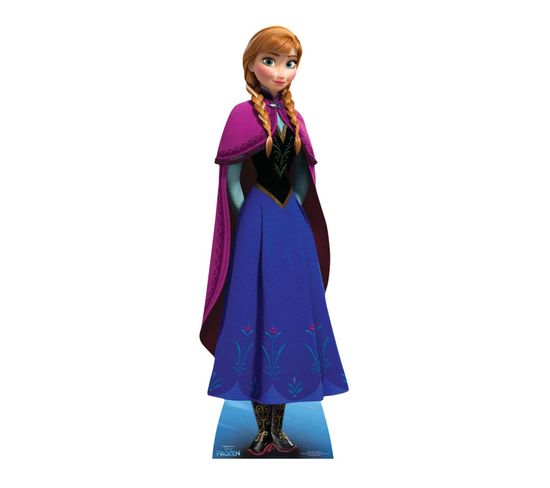 Figurine En Carton Anna La Reine Des Neiges Disney Les Mains Dans Les Poches -haut 155 Cm