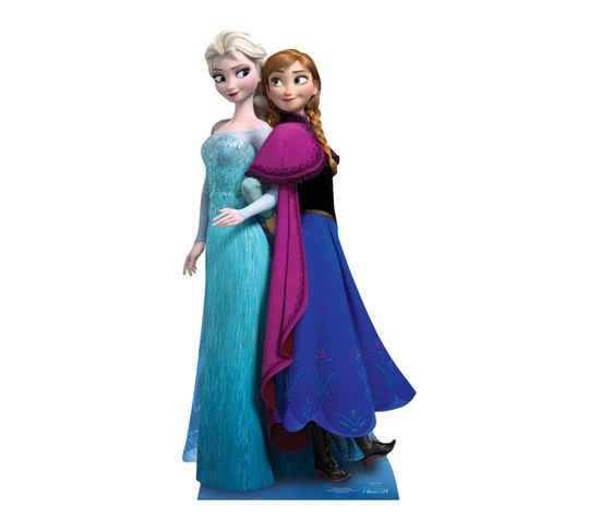 Figurine En Carton Elsa Et Anna Dos À Dos La Reine Des Neiges Disney -haut 162 Cm