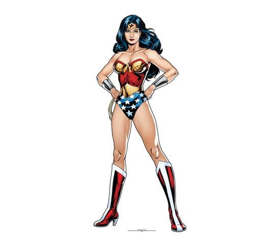 Figurine En Carton Wonder Woman Comics (année 80) Les Mains Sur Les Hanches Hauteur 177 Cm