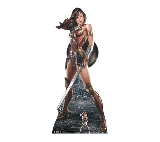 Figurine En Carton Wonder Woman Avec Épée Et Bouclier - Haut 184 Cm