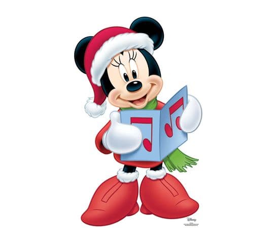 Figurine En Carton Minnie Mouse à La Chorale De Noël -haut 93 Cm