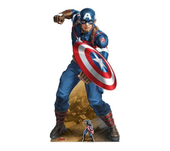 Figurine En Carton Marvel Comics Captain America Vibranium H 183 Cm