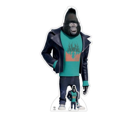 Figurine En Carton Johnny Mountain Gorille -tous En Scène 2 - Haut 157 Cm
