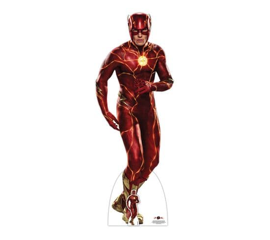 Figurine En Carton  – The Flash - Ezra Miller En Action - Haut 181 Cm