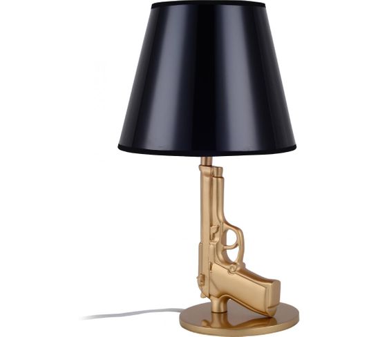 Lampe De Table Design En Métal - Woody Doré