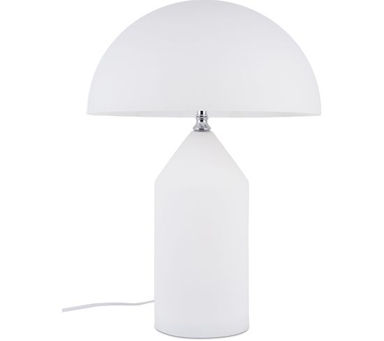 Lampe De Bureau Frey Blanche - Verre Blanc