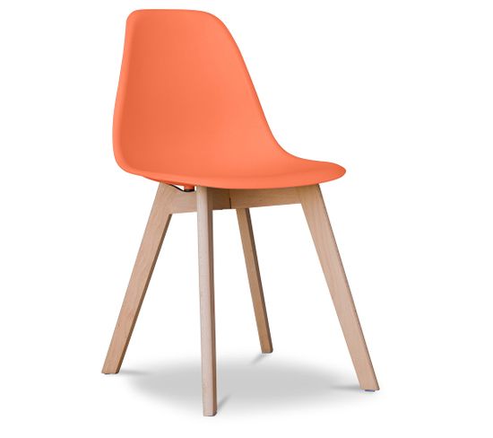Chaise à Manger Design Scandinave Brielle  Orange