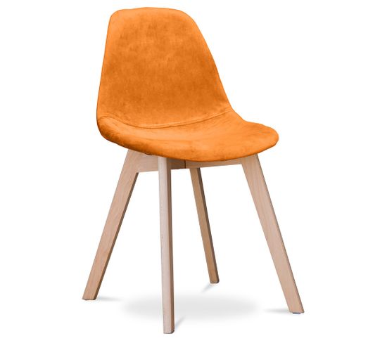 Premium Chaise Design Brielle - Tissu Orange
