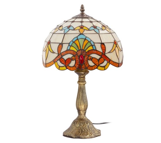 Lampe De Table Tiffany - Verre Multicolore
