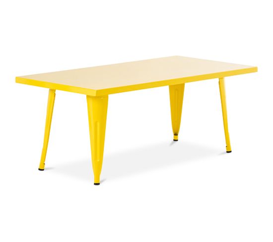 Table Pour Enfant Bistrot Metalix – 120 Cm - Métal Jaune