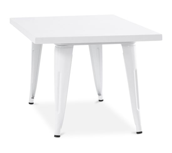 Table Pour Enfant Bistrot Metalix 60 Cm - Métal Blanc
